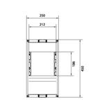univers N Blok dla szyn zbiorczych poziomych 60mm 4/5-pol. 2xNH00 450x250mm UE31E2B HAGER