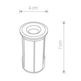 Nowodvorski oczko chodnikowe LED Picco S 1W 47lm 3000K srebrne O4cm 9106