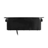 Gniazda wysuwane z blatu z płaskim frezowanym rantem ładowarką USB i przewodem 2m 3 gniazda typ E OR