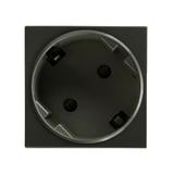 NOEN GS gniazdo modułowe 45x45mm kątowe - 45° 1x2P+Z (Schuko) 16A 250V czarne OR-GM-9010/B/GS45 ORNO