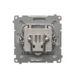 Simon Basic Gniazdo antenowe R-TV zakończeniowe do gniazd przelotowych 1x wejście: 5–862 MHz srebrny