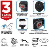 Szlifierka mimośrodowa 300W, stopa 125 mm