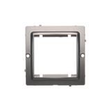 Simon Basic Adapter (przejściówka) na osprzęt standardu 45 × 45 mm. Montaż do puszki na wkręty stal inox BMA45/21 KONTAKT