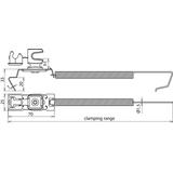 Wspornik dachowy SPANNsnap light, wys. 36 mm, stal nierdzewna NIRO/ tworzywo, szary