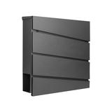 Skrzynka na listy BORNEO z galwanizowanej stali z gazetnikiem kolor czarny MB-1/B ORNO