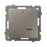 AS Łącznik dwubiegunowy z podświetleniem niebieskim - kolor satyna light