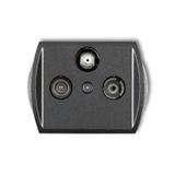 TREND Mechanizm gniazda abonenckiego RTV-SAT przelotowego 10dB grafitowy