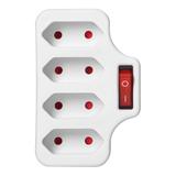 Rozgałęźnik 4x2P/II z włącznikiem biały OR-AE-13255 ORNO