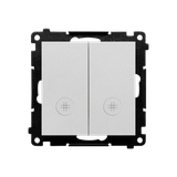 Simon 55 Łącznik krzyżowy podwójny z podświetleniem szybkozłączka Aluminium mat TW7/2L2.01/143 KONTAKT