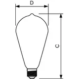 Żarówka LED 7W=60W 806lm 2700K barwa ciepła kulka 7-60W E27 ST64 827 Szkło przezroczyste PHILIPS