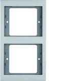 BERKER K.5 Ramka podwójna pionowa aluminium 13237003 HAGER