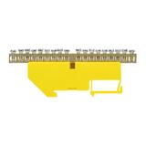 Listwa zaciskowa PE na szynę TH35 18 przewodów żółta OR-LZ-8204/18/Y ORNO