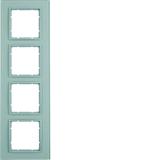 BERKER B.7 Ramka poczwórna szkło aluminium/alu mat lakierowana 10146414 HAGER