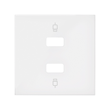 Simon 100 Pokrywa do gniazda USB podwójnego biały mat