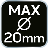 Sekator by-pass 210 mm, zakres do 20 mm, materiał: PP, uchwyt pokryty gumą TPR