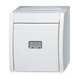 OCEAN Przycisk kołyskowy zwierny biały alpejski