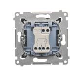 Simon 54 Łącznik świecznikowy z podświetleniem LED i do wersji IP44 10A 250V szybkozłączka antracyt *Posiada wkładkę DU1W DW5BL.01/48 KONTAKT