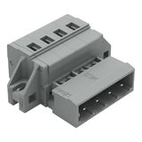 Wtyk MCS-MIDI Classic 4-biegunowy szary raster 5mm /50szt./ 231-604/019-000 WAGO