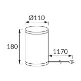 Lampka stołowa ZYTA E14 WHITE
