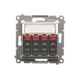 Simon 54 Gniazdo głośnikowe 4-krotne Przekrój przewodów dla wejścia i wyjścia 25 mm2 złoty mat