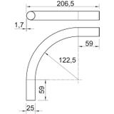 KBH25 LGR, ŁUK 90 KBH25 TW.SZT.
