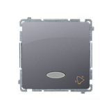 Simon Basic Przycisk dzwonek z podświetleniem LED 10A 250V szybkozłączka stal inox BMD1L.01/21 KONTAKT