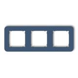 MINI Ramka potrójna zaokrąglona z tworzywa navy blue 64MRTZ-3 KARLIK