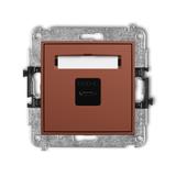 MINI Mechanizm gniazda pojedynczego 1xUSB C-C terakota