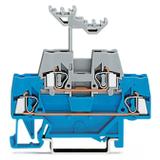 złączka dwupiętrowa L/L 2,5 mm2 niebieska/szara