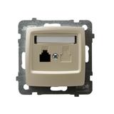 KARO Gniazdo telefoniczne pojedyncze - kolor ecru perłowy