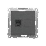 Simon 55 Gniazdo telefoniczne pojedyncze RJ12 Grafitowy mat