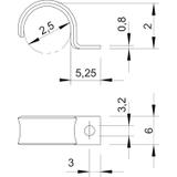 WN 7855/A, UCHWYTY DO PRZEW.2,5MM OC.G.Ż.CH