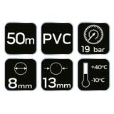 Przewód ciśnieniowy zbrojony 8 x 13 mm, 50 m