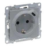Suno Gniazdo Pojedyncze Z Uziemieniem Schuko 2P+Z 16A 250 V + Usb Typ C 1,5A 5 V Aluminium 721329 LEGRAND