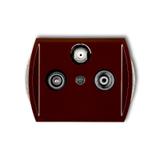 TREND Mechanizm gniazda abonenckiego RTV-SAT przelotowego 10dB brązowy