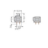 Złączka do płytek drukowanych szara raster 10/10,16mm 235‑801/333‑000 /100szt./ WAGO