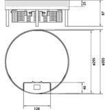 tehalit.VE-EE Pokrywa uchylna IP30 5kN MKR12 fi306 25mm mosiądz