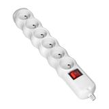 Rozgałęźnik wielogniazdowy 6x2P+Z z wyłącznikiem biały OR-AE-13269/W ORNO