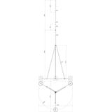 Iglica odgromowa fi 40/16/10 mm dł. 6500 mm Al ze statywem St/tZn, bez podstaw betonowych