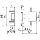 Ogranicznik przepięć typu 2, guard SE DC, 1-bieg. Uc 550 V DC 972130 DEHN