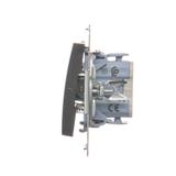 Simon 54 Przycisk podwójny zwierny bez piktogramu 10A szybkozłączka antracyt