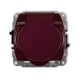 TREND Mechanizm gniazda bryzgoszczelnego z uziemieniem SCHUKO 2P+Z (klapka brązowa, przesłony torów