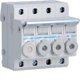 Rozłącznik bezpiecznikowy cylindryczny 4P 10x38mm L95400 HAGER