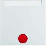 BERKER B.Kwadrat Klawisz z 5 dołączonymi soczewkami i pole opisowe do łączników 1-klawiszowych biały