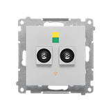 Simon 55 Gniazdo ekwipotencjalne podwójne Aluminium mat