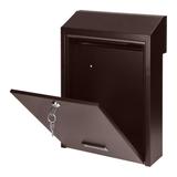 Skrzynka na listy przelotowa FIJI, z zamkiem bębenkowym, kolor brązowy