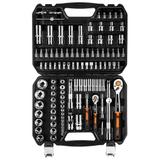 Klucze nasadowe 1/4", 1/2", zestaw 110 szt., CrV