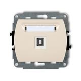 TREND Mechanizm gniazda pojedynczego USB A-B 2.0 beżowy