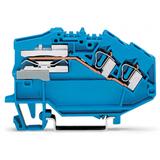 topJob złączka 2-przewodowa 4 mm2 do przewodów neutralnych niebieska