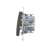 Simon 54 Przycisk pojedynczy zwierny z podświetleniem LED bez piktogramu 10A szybkozłączka antracyt